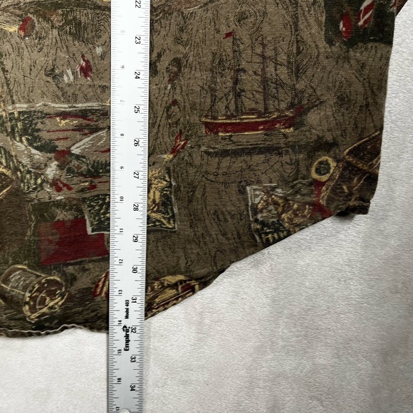 Vintage Eddie Bauer Men's L Elkhorn Canvas Shirt AOP Train Hunting Fishing 90s - Picture 6 of 8